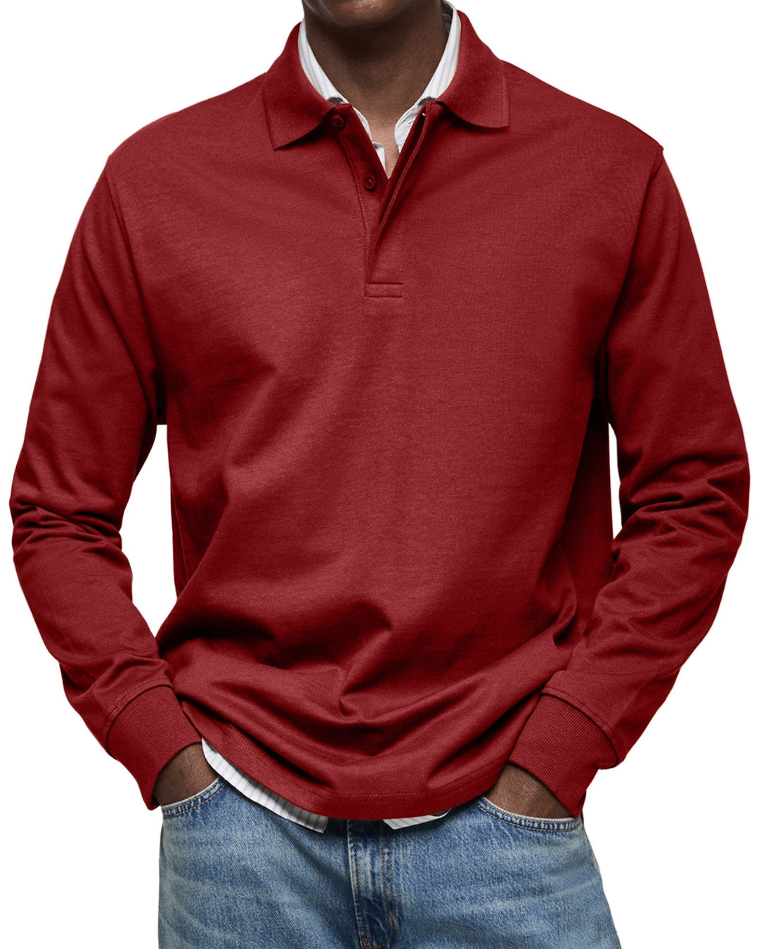Beeckhoven™ | Lässiges Poloshirt mit langen Ärmeln