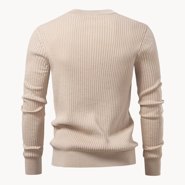 Kron | Geribde Henley-Shirt