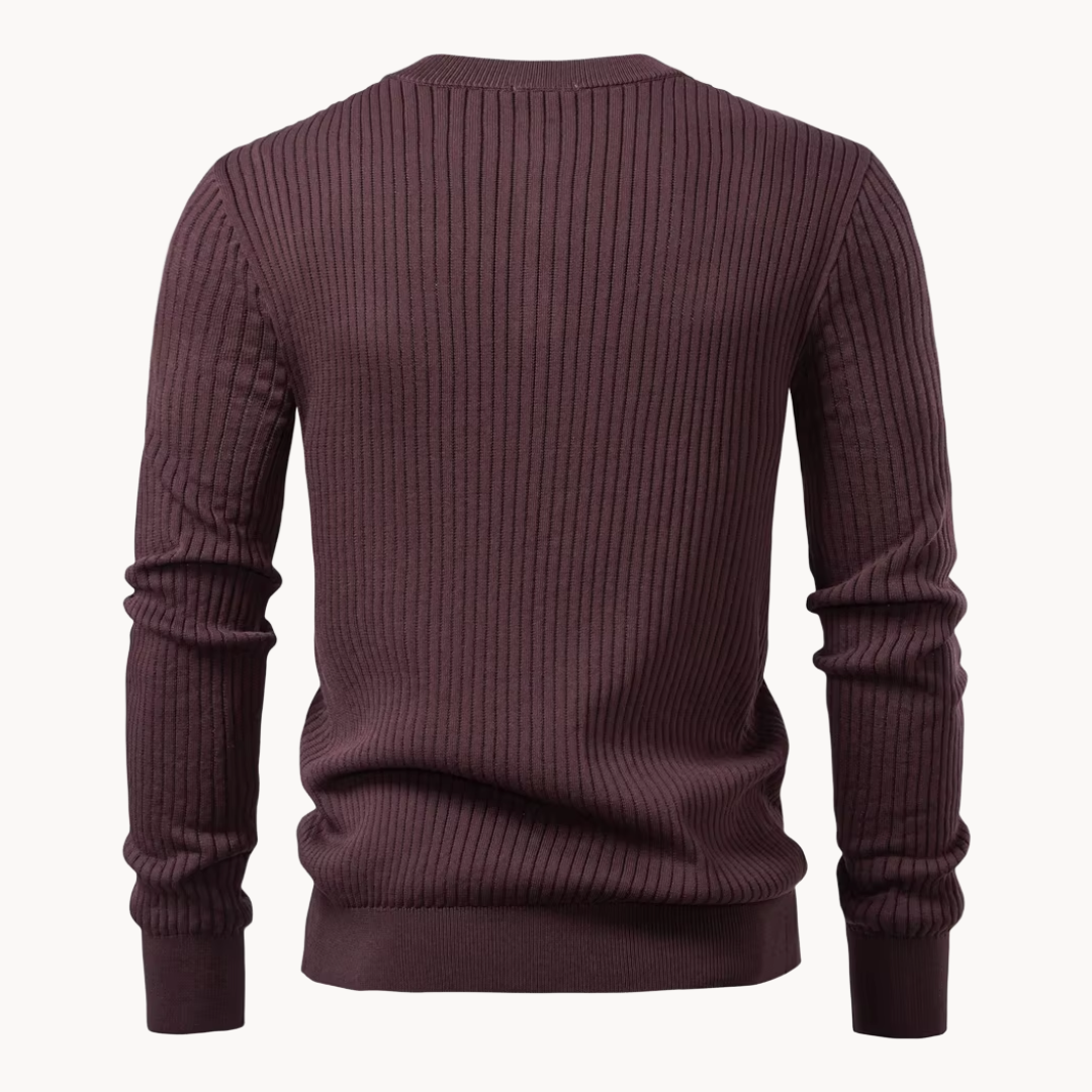 Kron | Geribde Henley-Shirt