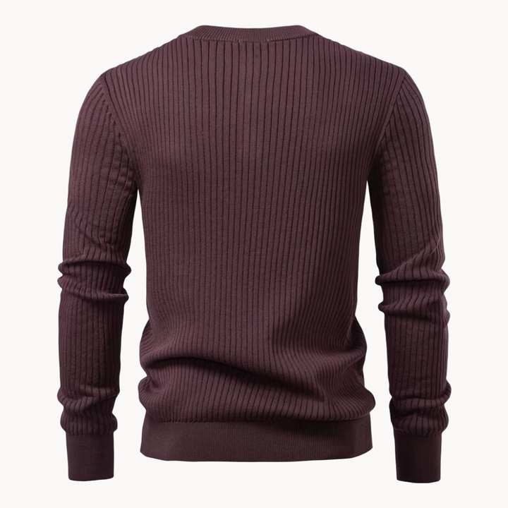 Kron | Geribde Henley-Shirt