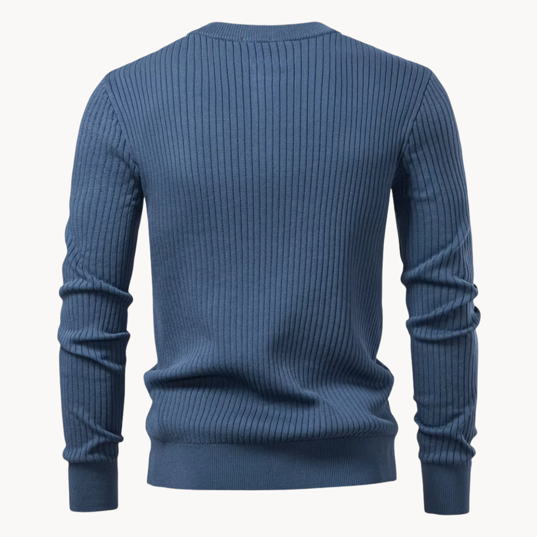 Kron | Geribde Henley-Shirt