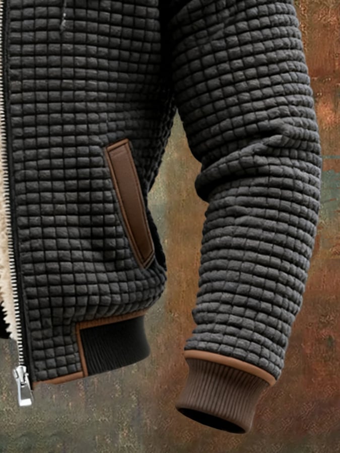 Lars | Gesteppte Winterweste mit Teddy-Fleece und Waffelstruktur