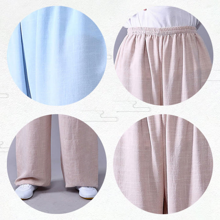 Unisex Sommerhose mit elastischem Bund für Tai Chi und Qigong