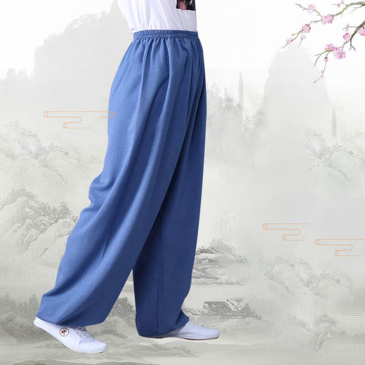 Unisex Sommerhose mit elastischem Bund für Tai Chi und Qigong