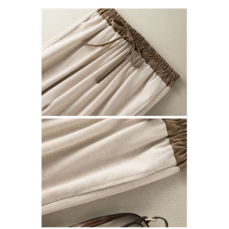Damen Haremshose Slim Fit Freizeit mit Taschen und Kordelzug