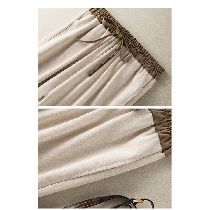 Damen Haremshose Slim Fit Freizeit mit Taschen und Kordelzug