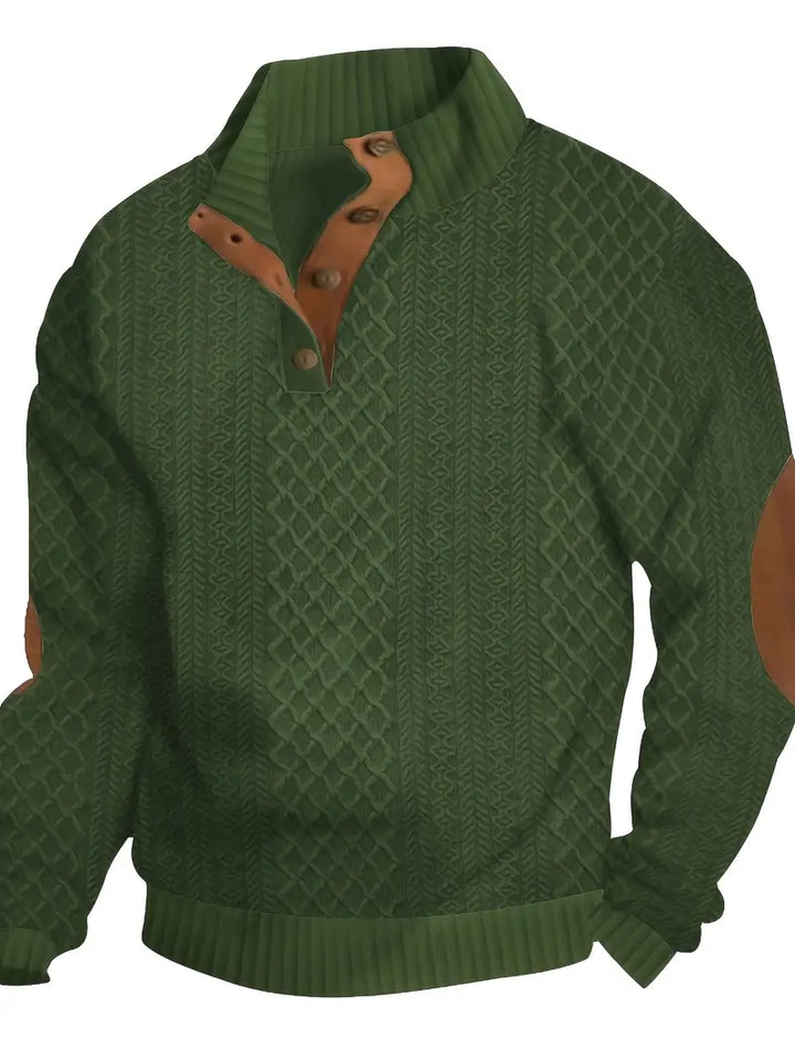 Eleganter Knopf-Pullover