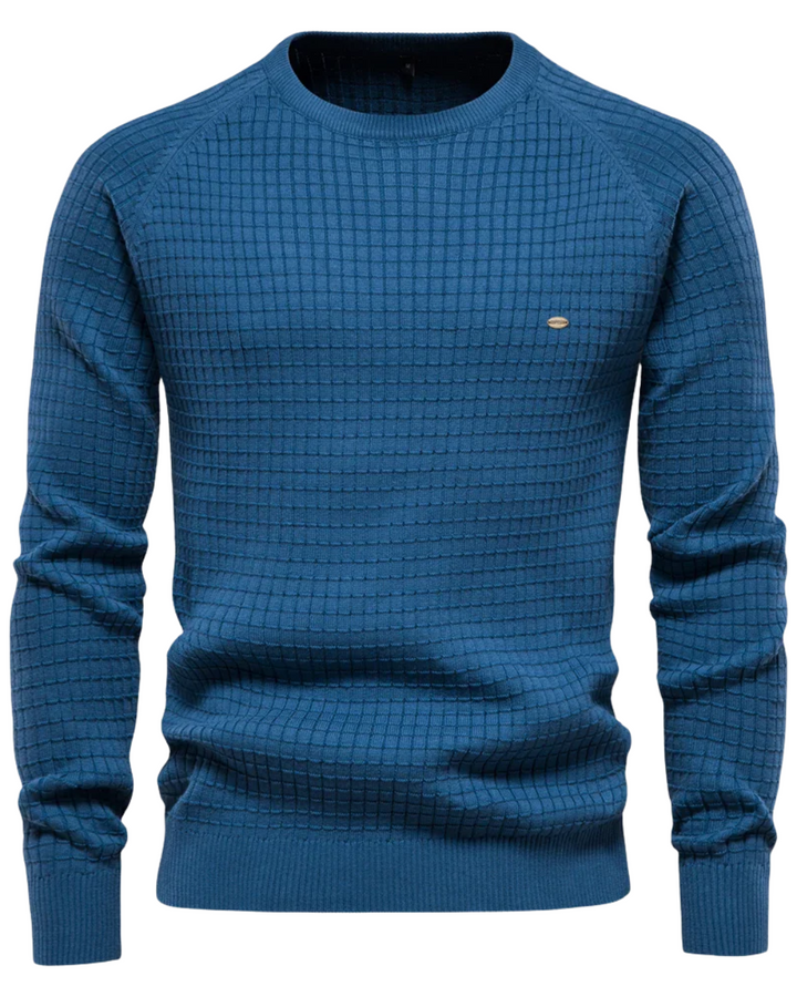 Herrenpullover mit Gittermuster