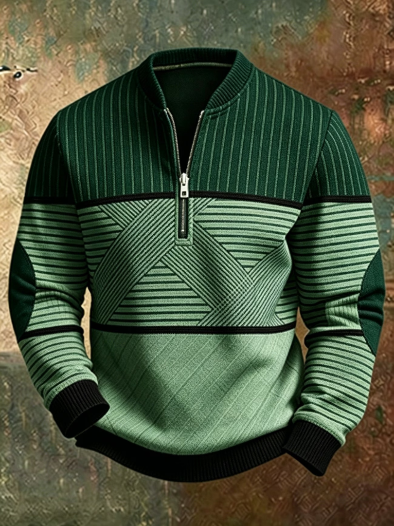 Viktor™ | Herrenpullover mit halbem Reißverschluss