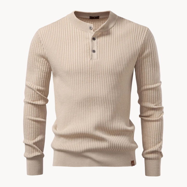 Kron | Geribde Henley-Shirt