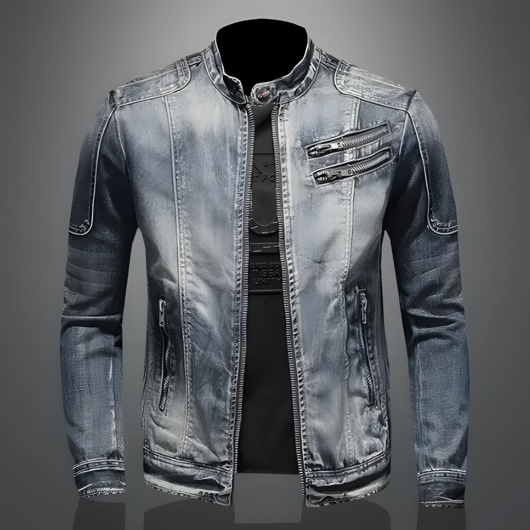 Herren Stehkragenjacke | Mit Reißverschluss