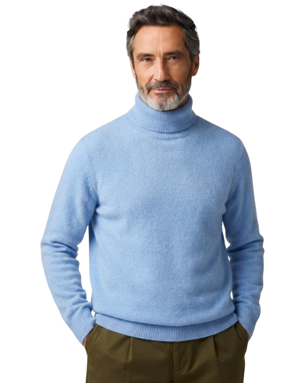 Eleganter Rollkragenpullover aus Wolle