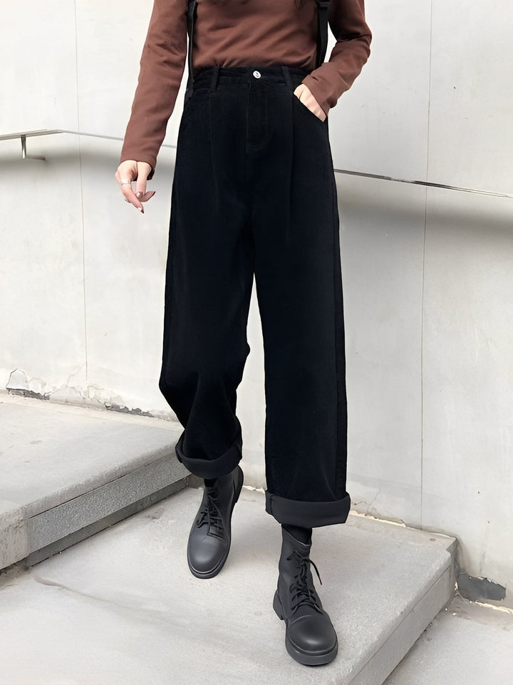 Cordhose Damen Relaxed Fit Freizeit & Übergangszeit