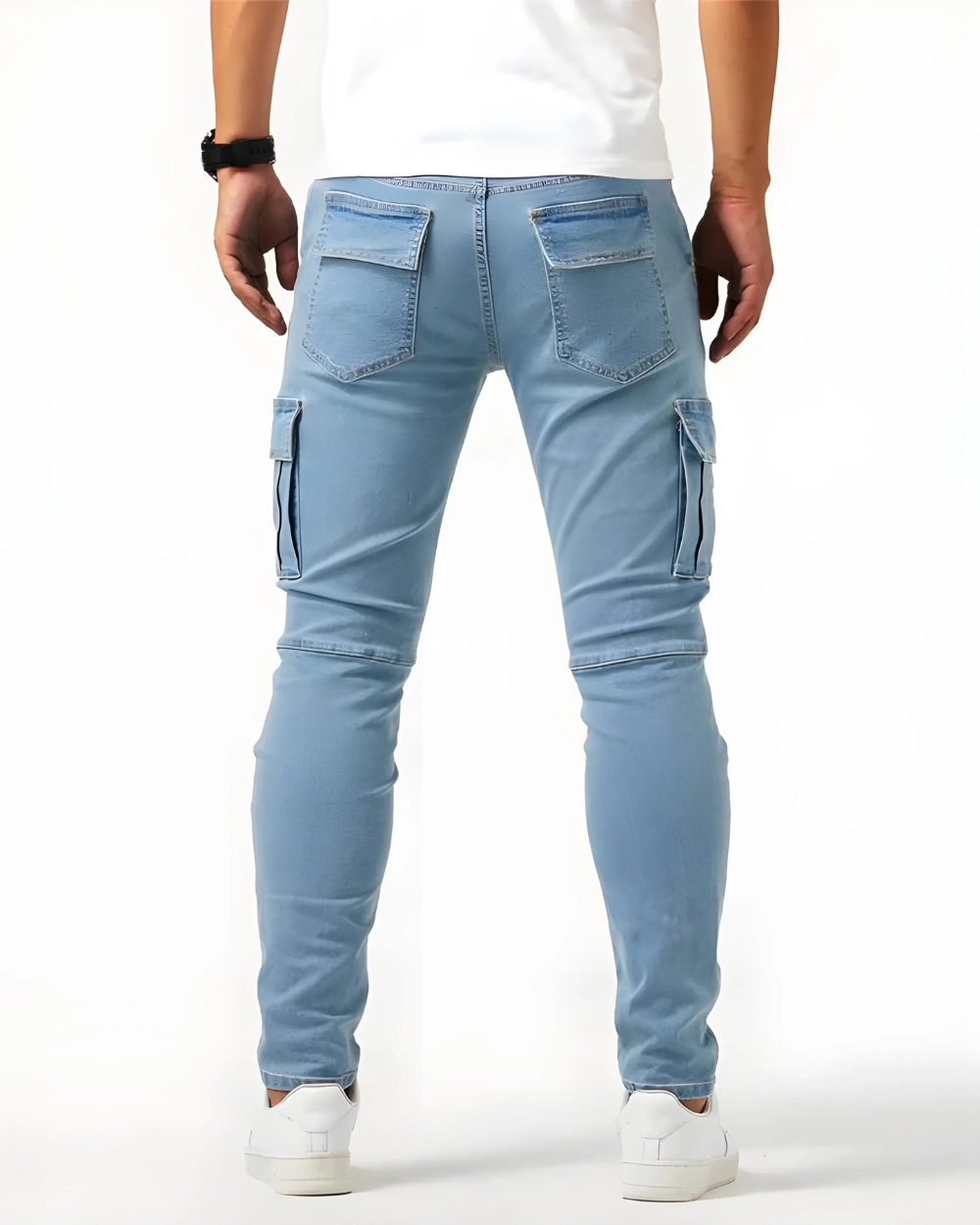 Kron™ Cargo-Hosen für Herren – elastische Arbeitshosen mit vielen Taschen