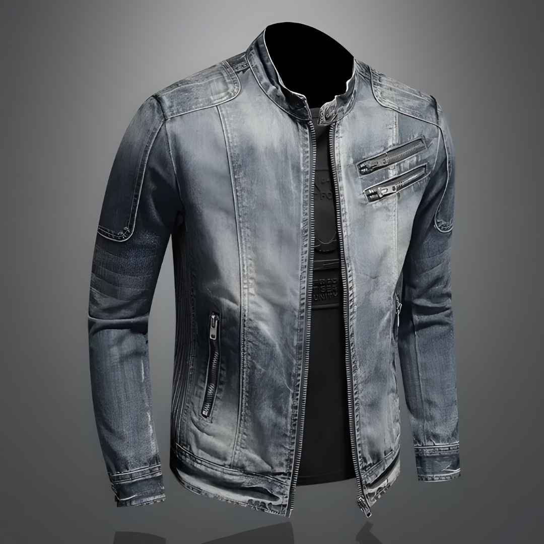 Herren Stehkragenjacke | Mit Reißverschluss