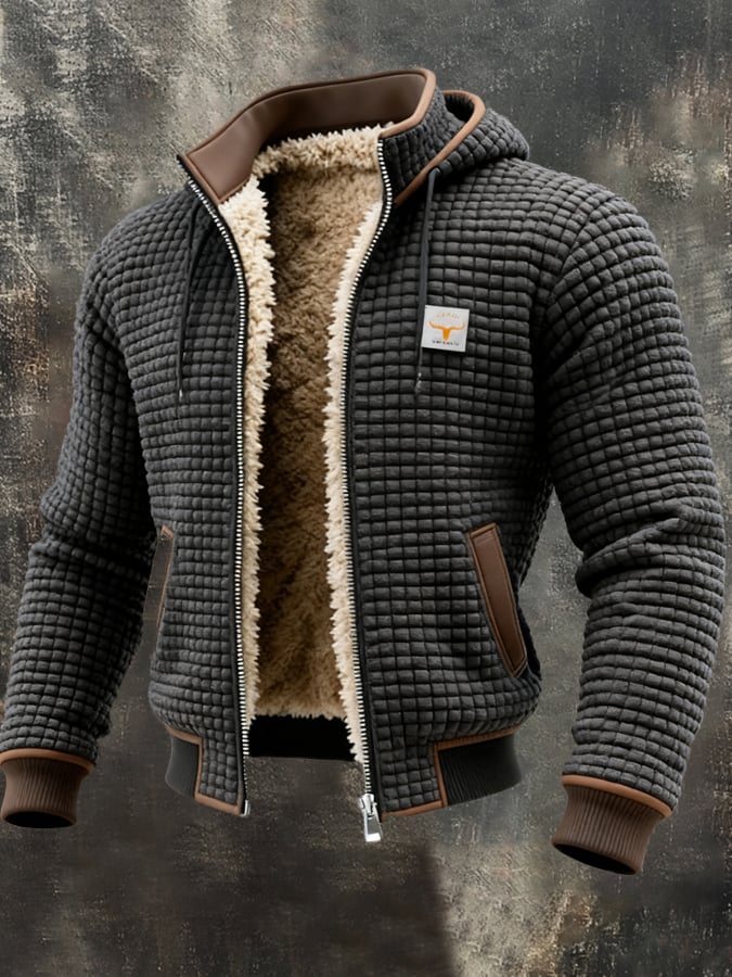 Lars | Gesteppte Winterweste mit Teddy-Fleece und Waffelstruktur