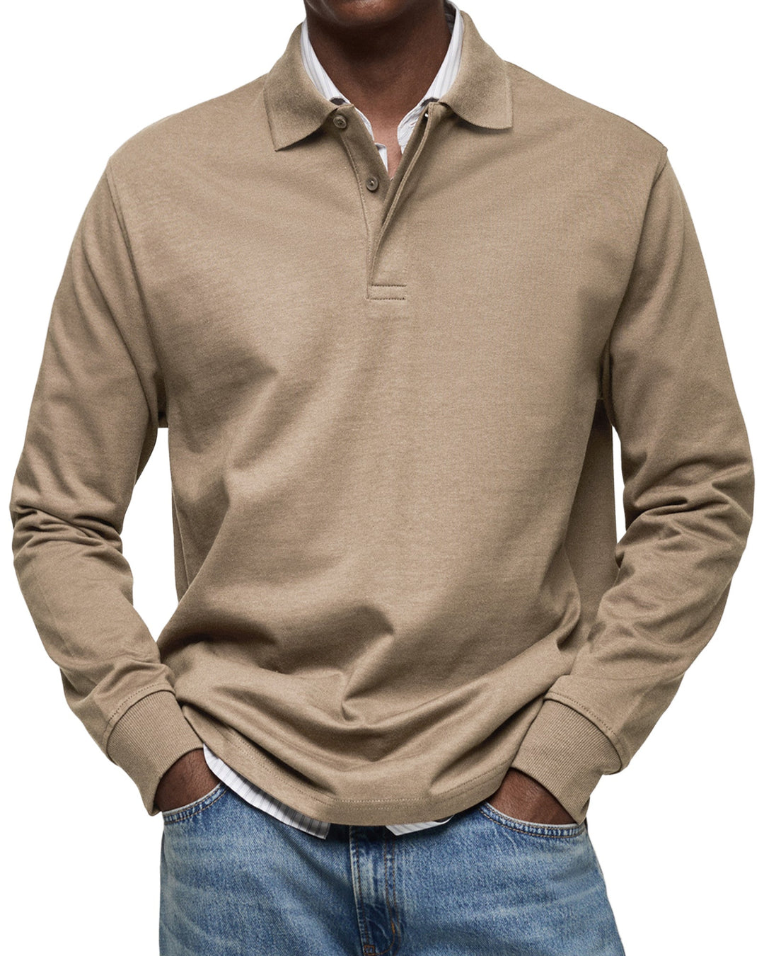 Beeckhoven™ | Lässiges Poloshirt mit langen Ärmeln