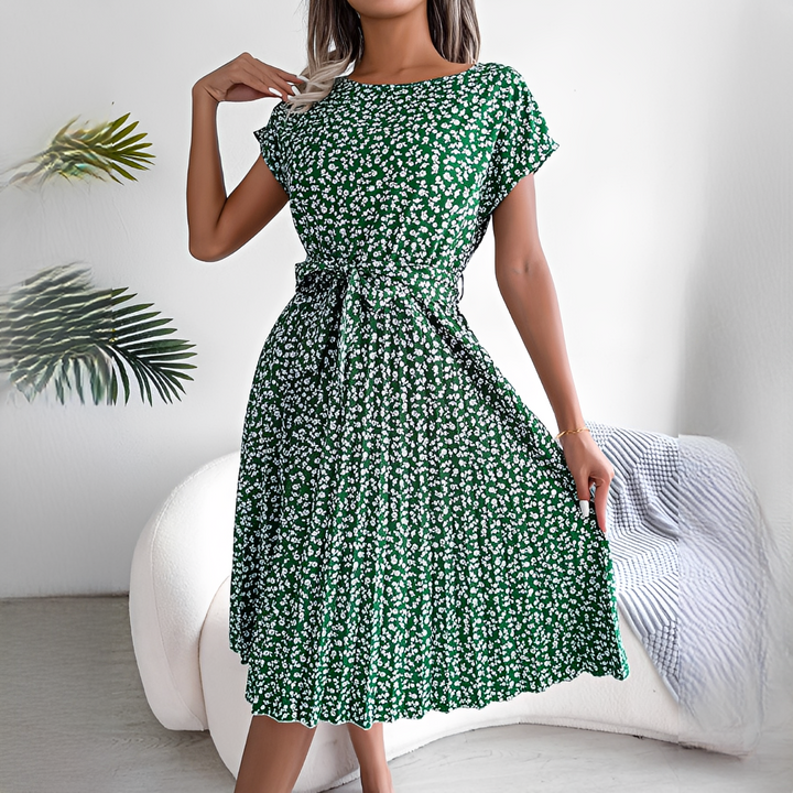 Damen Midikleid Slim Fit Sommer Elegant Freizeit
