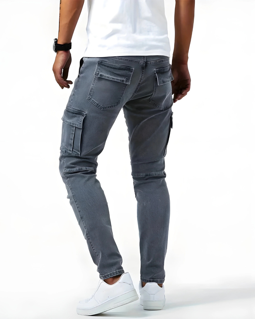 Kron™ Cargo-Hosen für Herren – elastische Arbeitshosen mit vielen Taschen