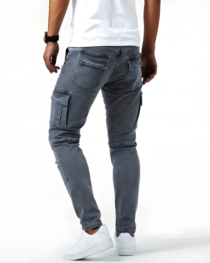 Kron™ Cargo-Hosen für Herren – elastische Arbeitshosen mit vielen Taschen