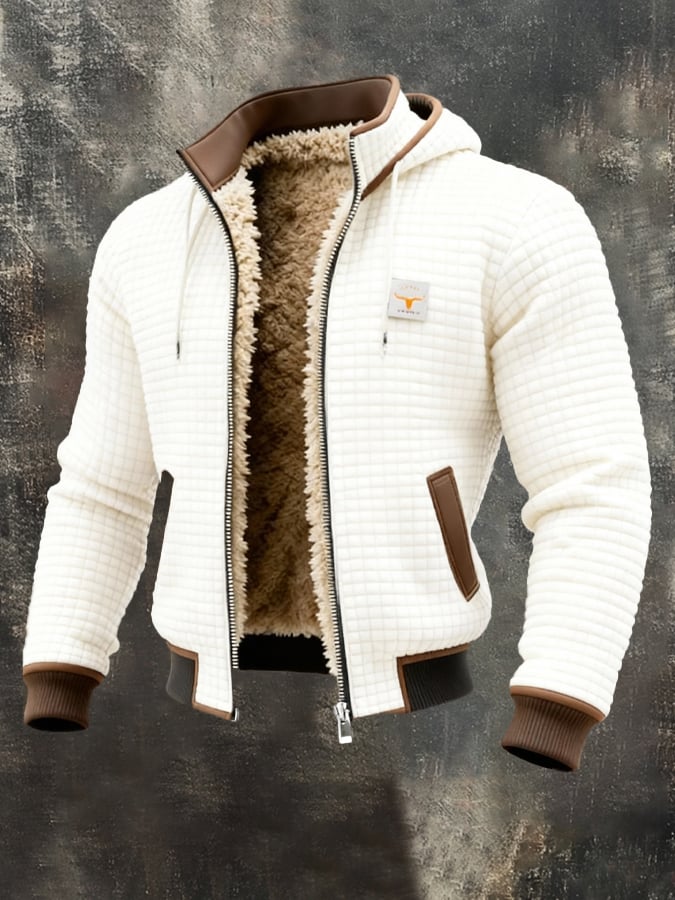 Lars | Gesteppte Winterweste mit Teddy-Fleece und Waffelstruktur
