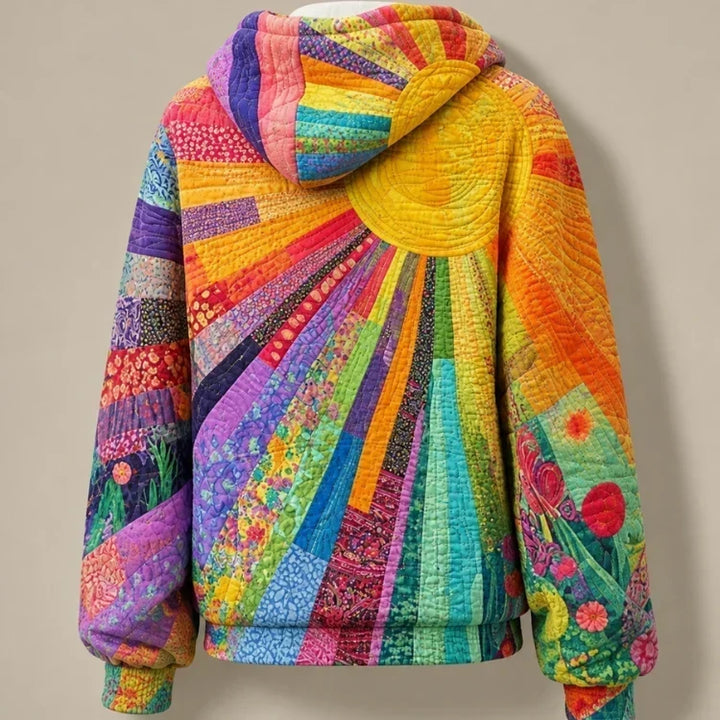 AMANDA | FARBFROHES QUILTED HOODIE