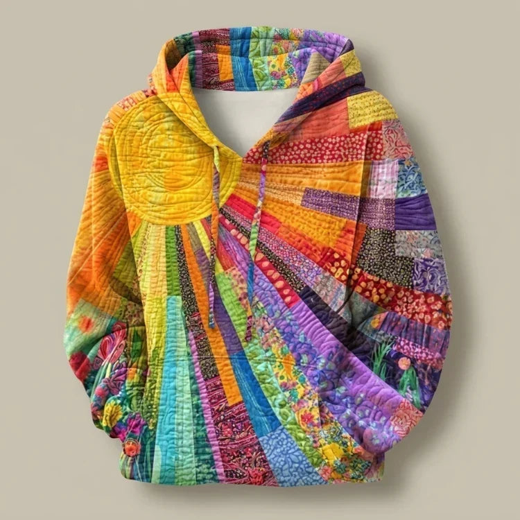 AMANDA | FARBFROHES QUILTED HOODIE