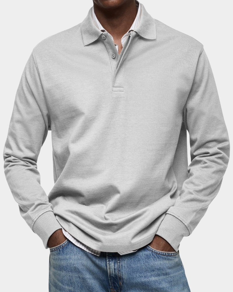 Lucca | Premium-Polohemd mit langen Ärmeln – italienische Eleganz und Komfort