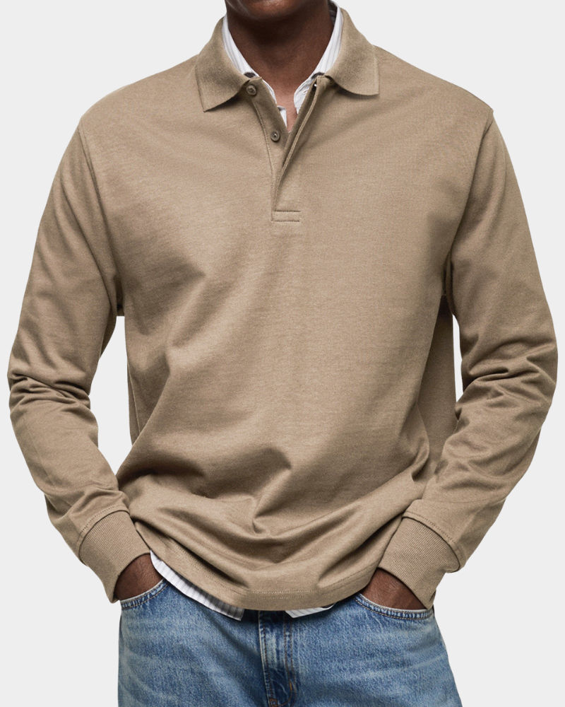 Lucca | Premium-Polohemd mit langen Ärmeln – italienische Eleganz und Komfort