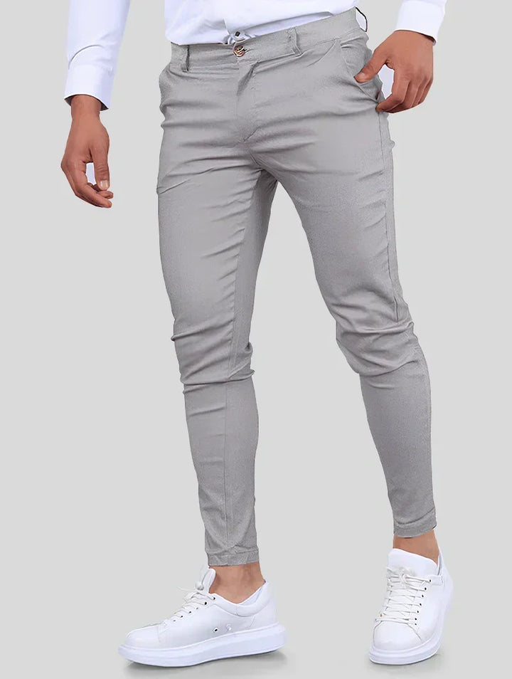 Felix Slim-Fit-Stretchhose für Herren – Hellgrau