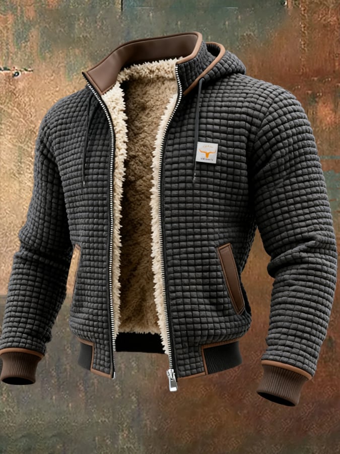 Lars | Gesteppte Winterweste mit Teddy-Fleece und Waffelstruktur