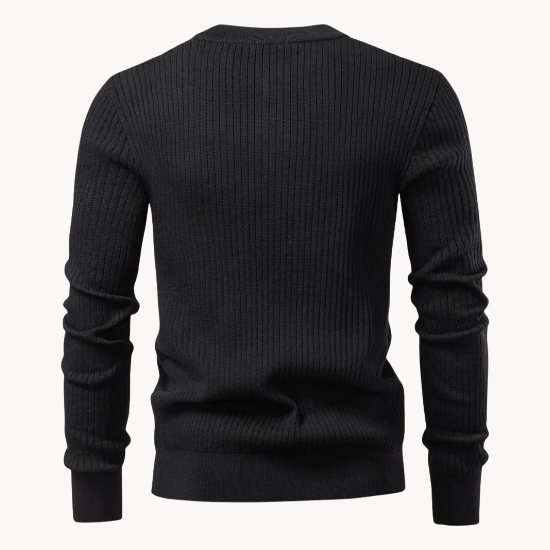 Kron | Geribde Henley-Shirt