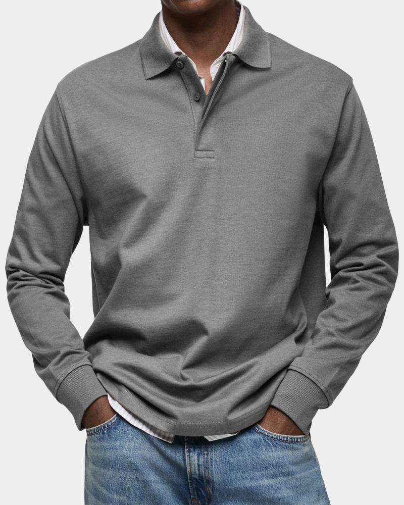 Lucca | Premium-Polohemd mit langen Ärmeln – italienische Eleganz und Komfort