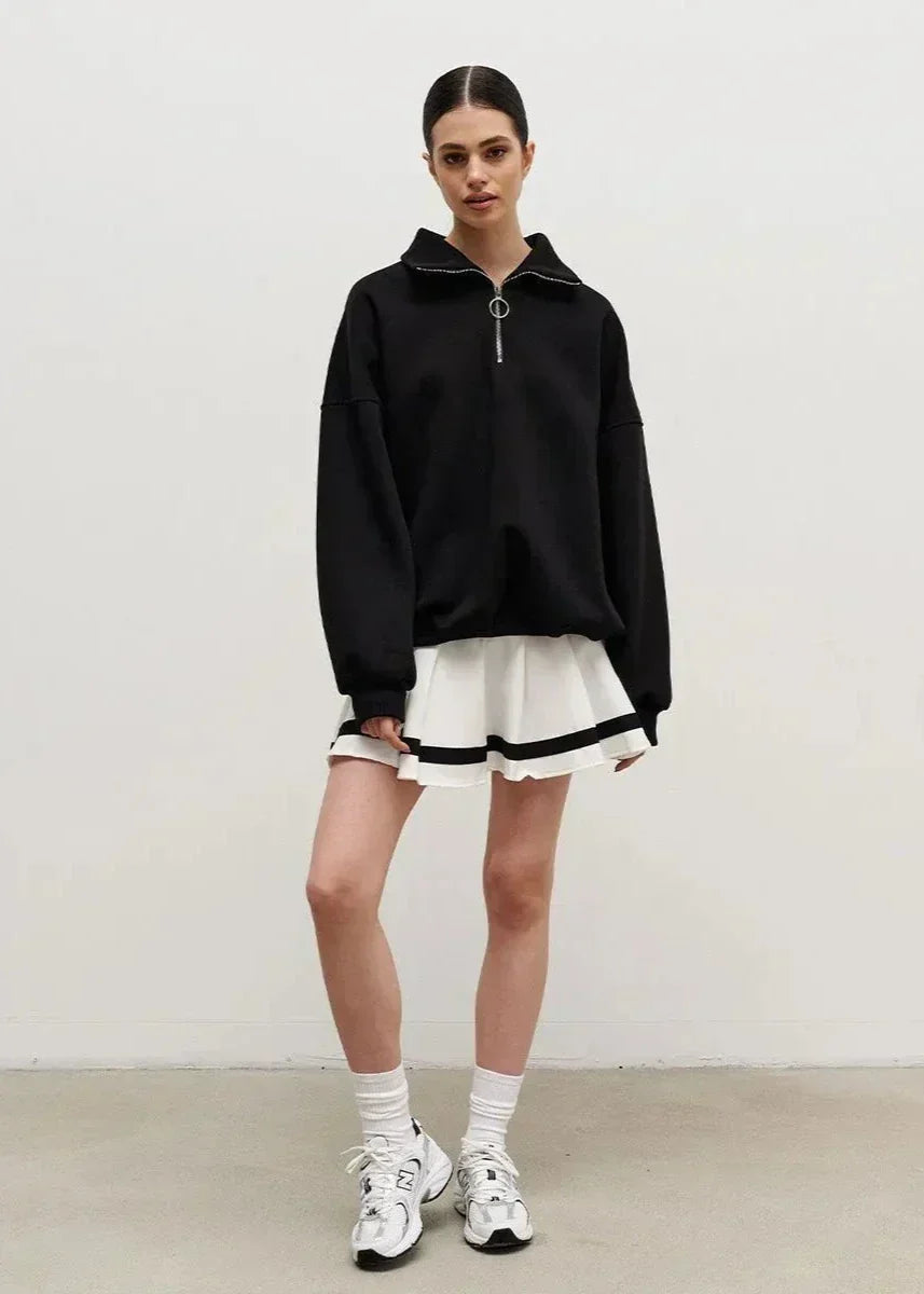Rhea | Entspannter Halb-Zip-Pullover