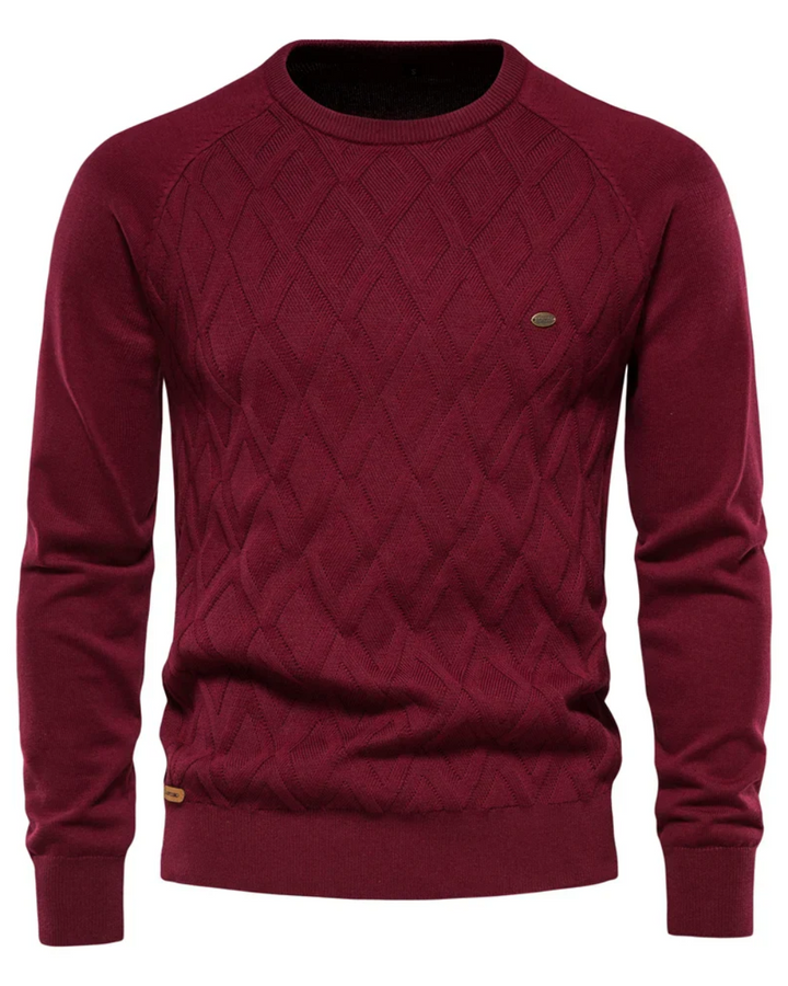 Herrenpullover mit Karomuster V2