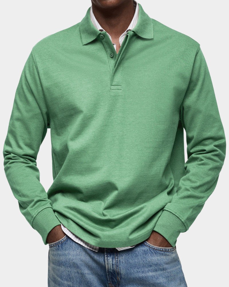 Lucca | Premium-Polohemd mit langen Ärmeln – italienische Eleganz und Komfort