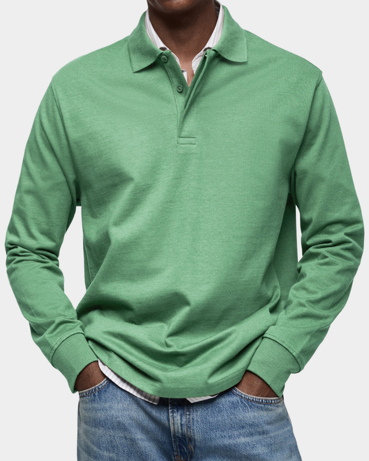 Lucca | Premium-Polohemd mit langen Ärmeln – italienische Eleganz und Komfort