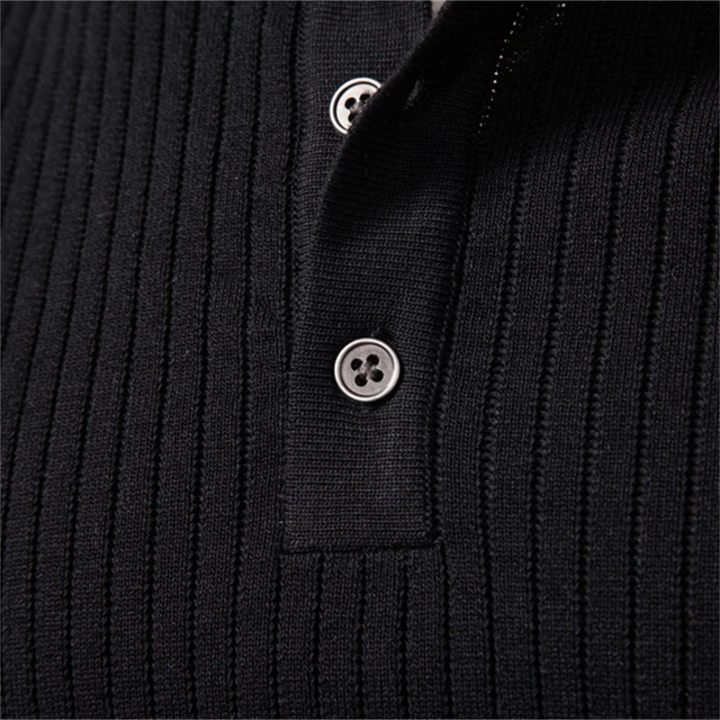 Kron | Geribde Henley-Shirt