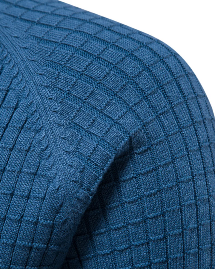 Herrenpullover mit Gittermuster