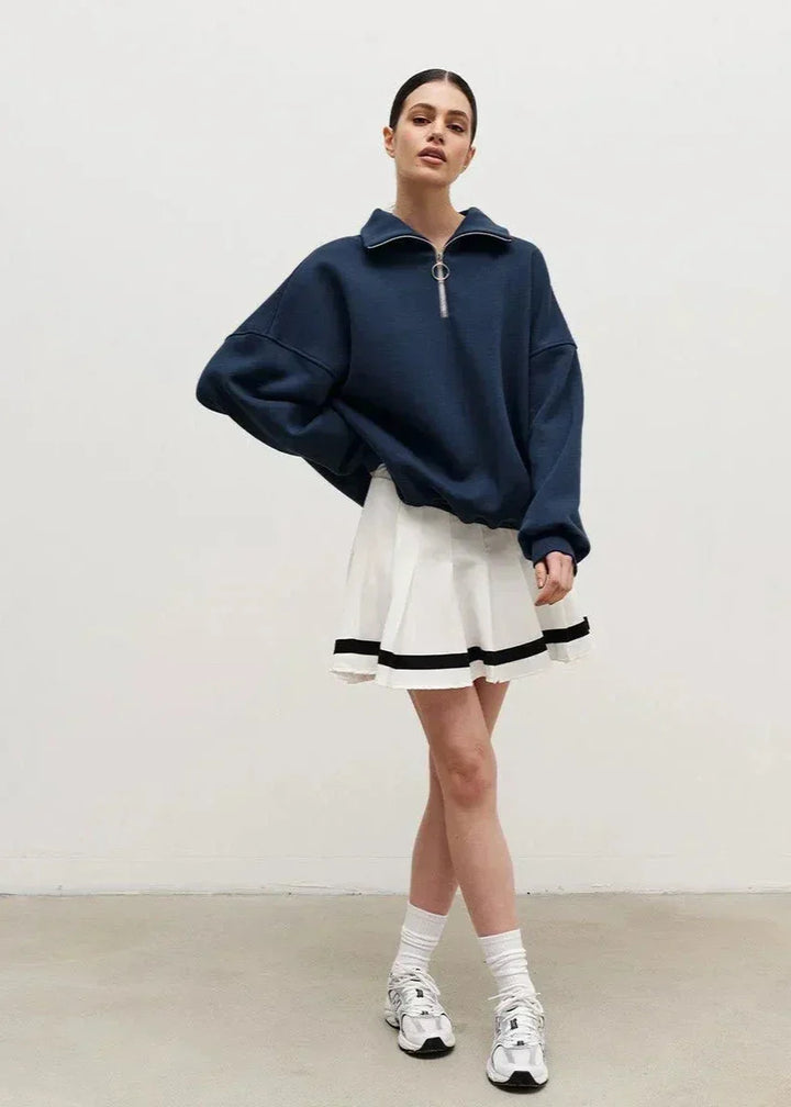Rhea | Entspannter Halb-Zip-Pullover