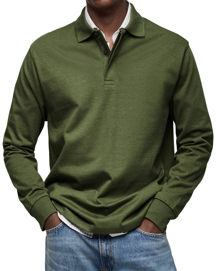 Beeckhoven™ | Lässiges Poloshirt mit langen Ärmeln