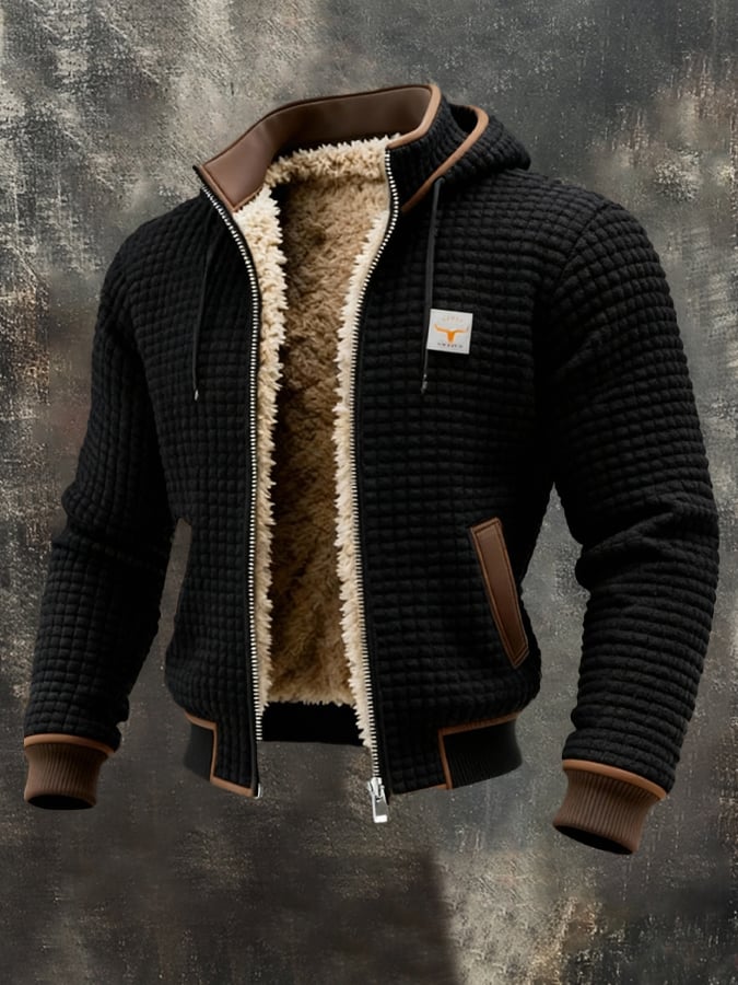 Lars | Gesteppte Winterweste mit Teddy-Fleece und Waffelstruktur