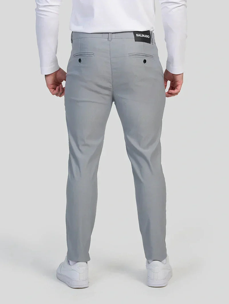 Felix Slim-Fit-Stretchhose für Herren – Hellgrau