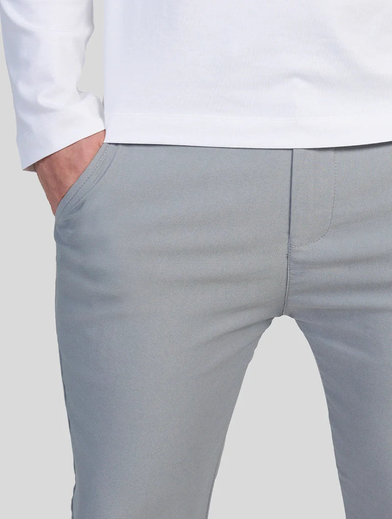 Felix Slim-Fit-Stretchhose für Herren – Hellgrau