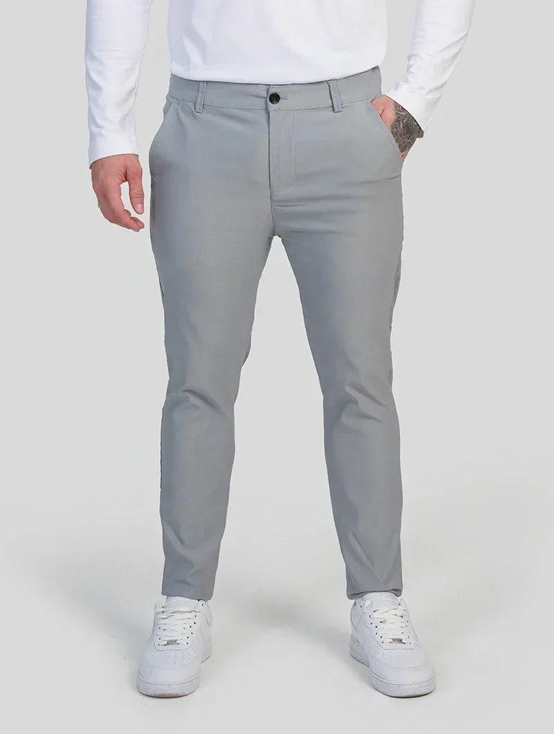 Felix Slim-Fit-Stretchhose für Herren – Hellgrau