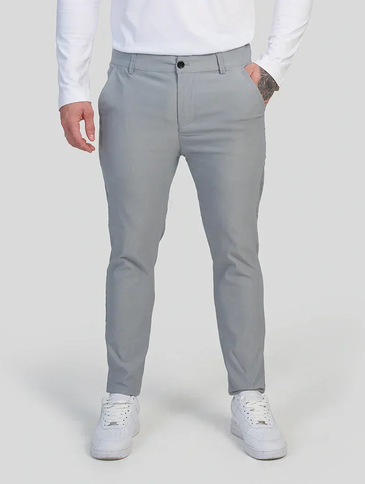 Felix Slim-Fit-Stretchhose für Herren – Hellgrau