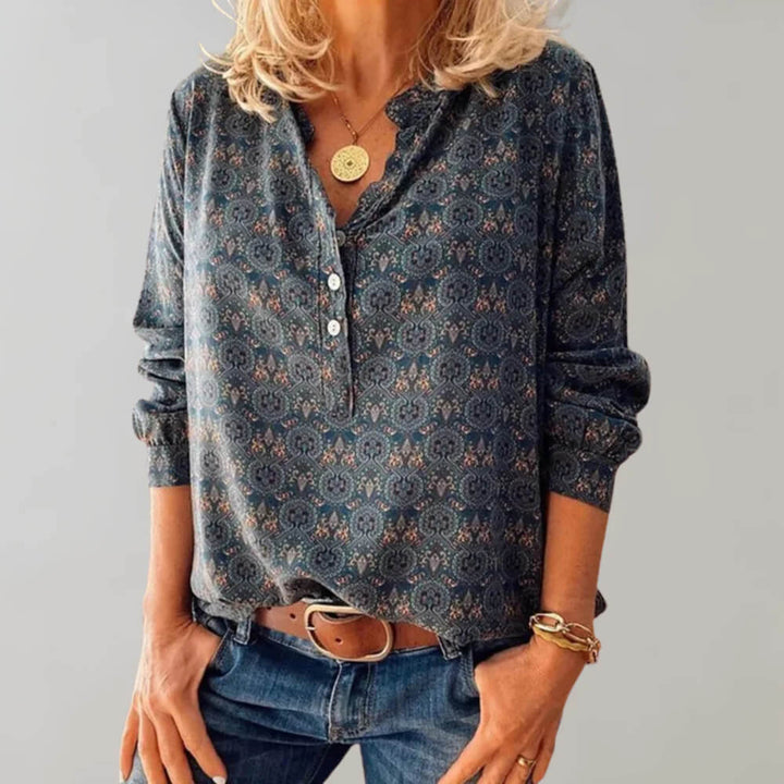CRISTINE | Retro-Inspirierte Damenbluse im Vintage-Stil