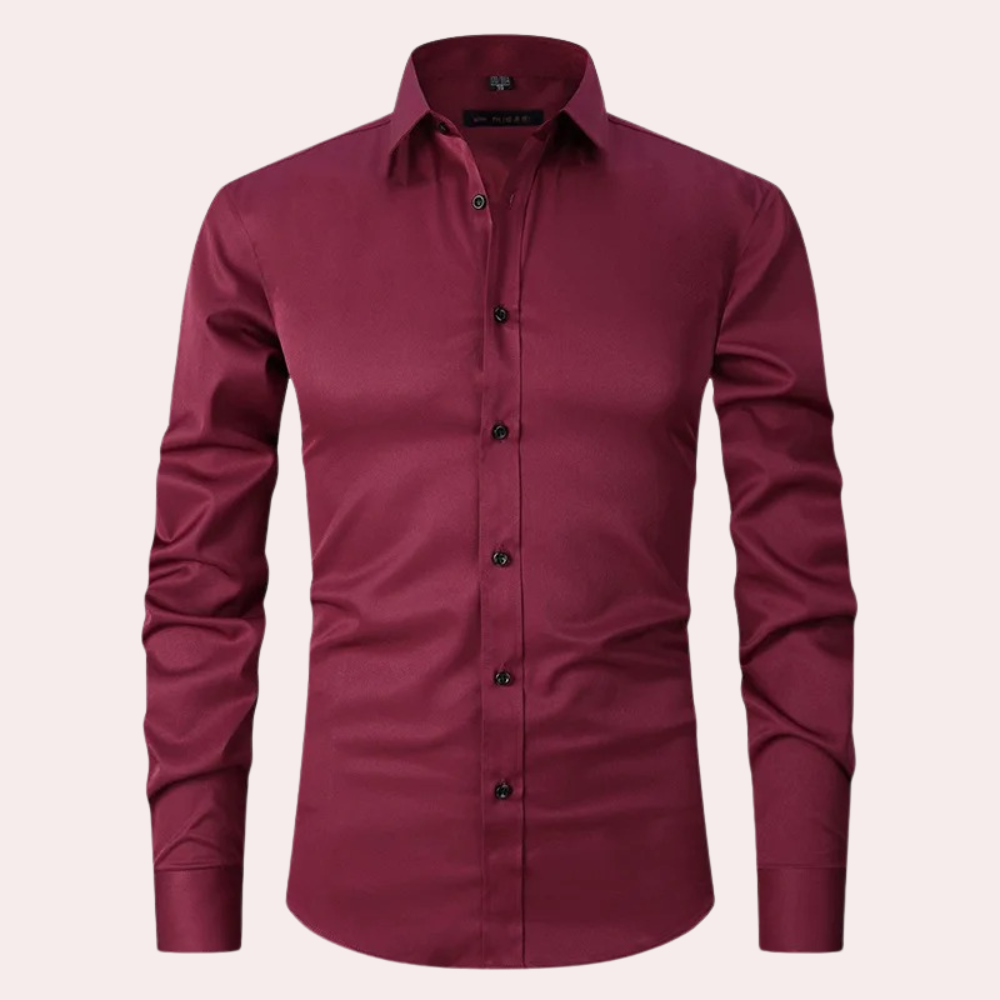 Herren Langarmhemd | Button-Down Kragen