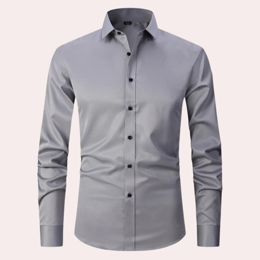 Herren Langarmhemd | Button-Down Kragen