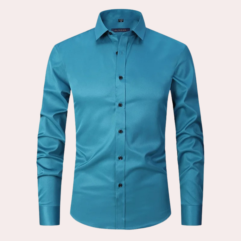 Herren Langarmhemd | Button-Down Kragen